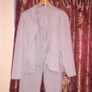 Three-piece polyester and rayon suit